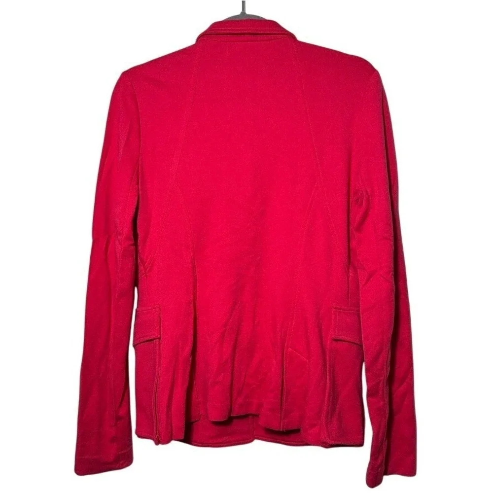 Bailey 44 Women's Military Style Blazer Jacket Lg Red Utility Button Made In USA